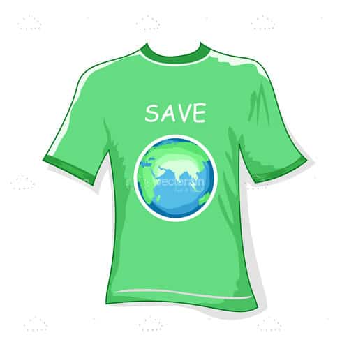 Save The Earth Cartoon T-Shirt - Vectorjunky - Free Vectors, Icons, Logos  and More
