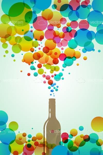 Soda Bottle with Colourful Fizz Bubbles - Vectorjunky - Free Vectors,  Icons, Logos and More