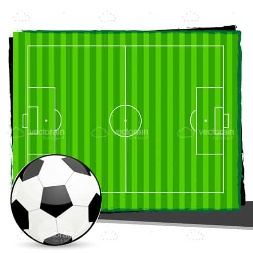 Football with a Football Pitch Background - Vectorjunky - Free Vectors,  Icons, Logos and More