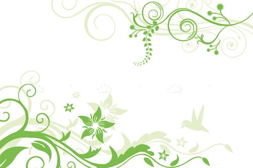 Floral Background in White and Green - Vectorjunky - Free Vectors, Icons,  Logos and More